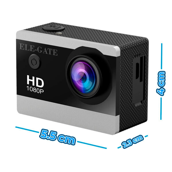 Cámara Deportiva Full Hd 1080P Con Pantalla 2″ 12Mp