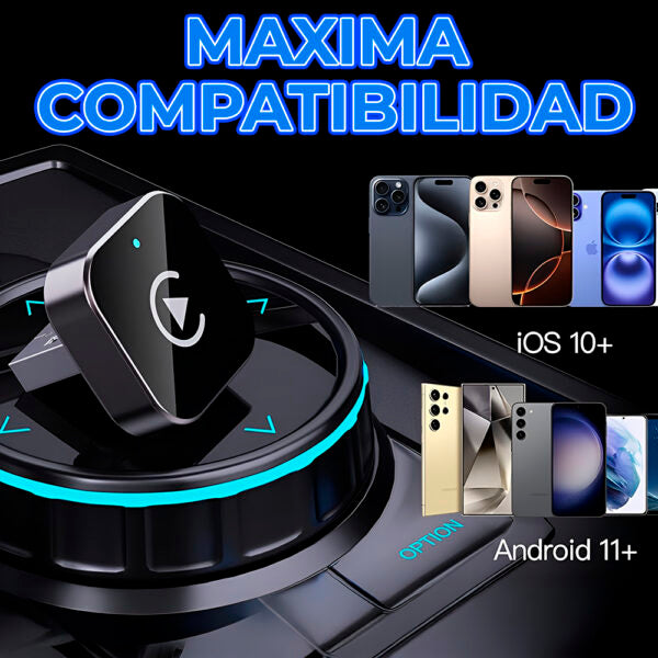 Adaptador Inalámbrico 2 En 1 Para Carplay Y Android Auto