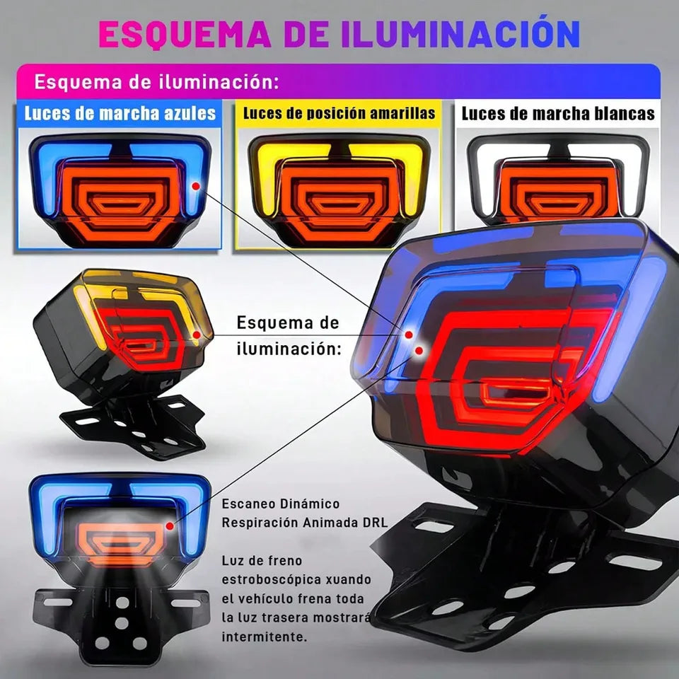 Luz De Freno Y Señal De Giro Para Motocicleta