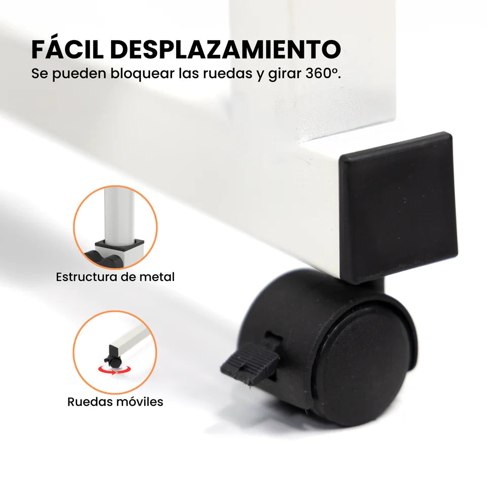 Escritorio Móvil Ajustable con Ruedas