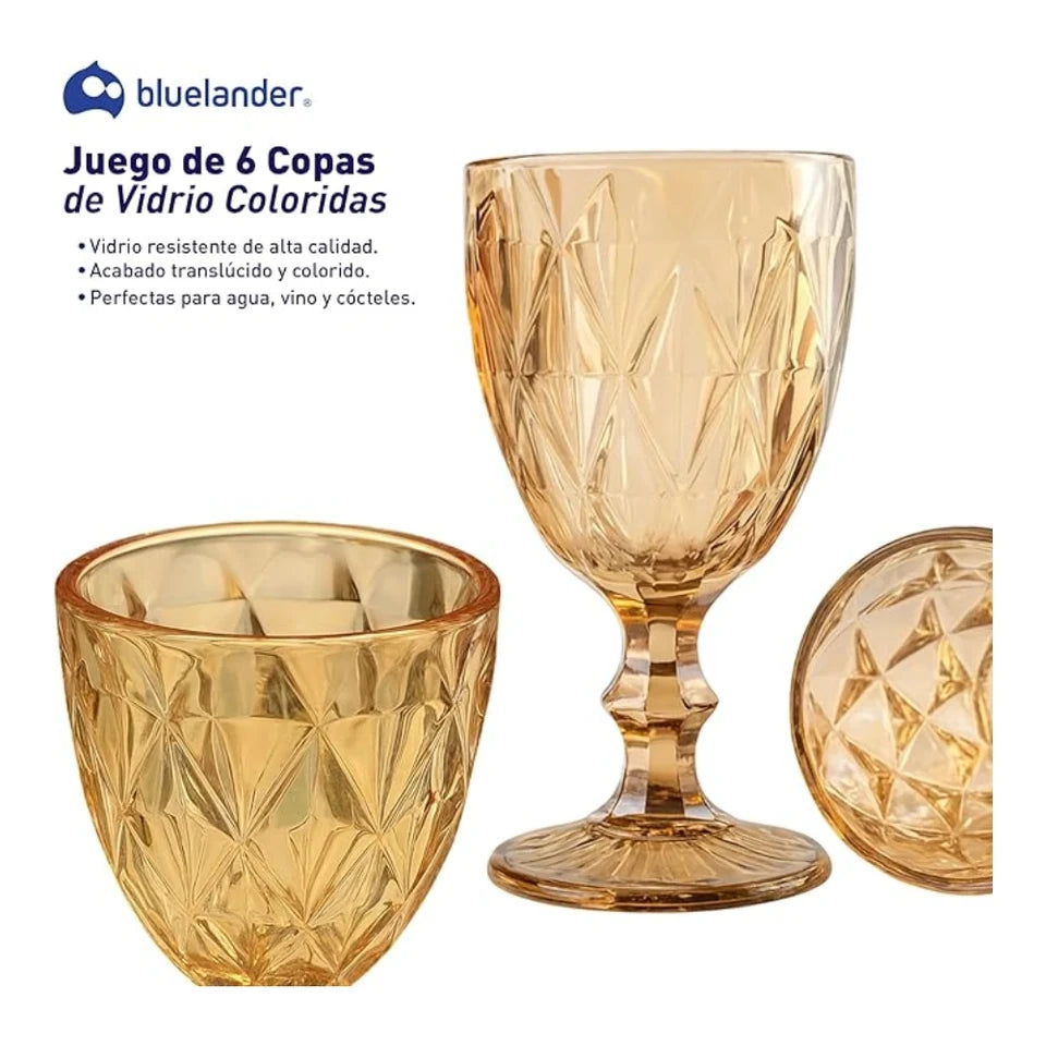 Juego de 6 Copas de Vidrio