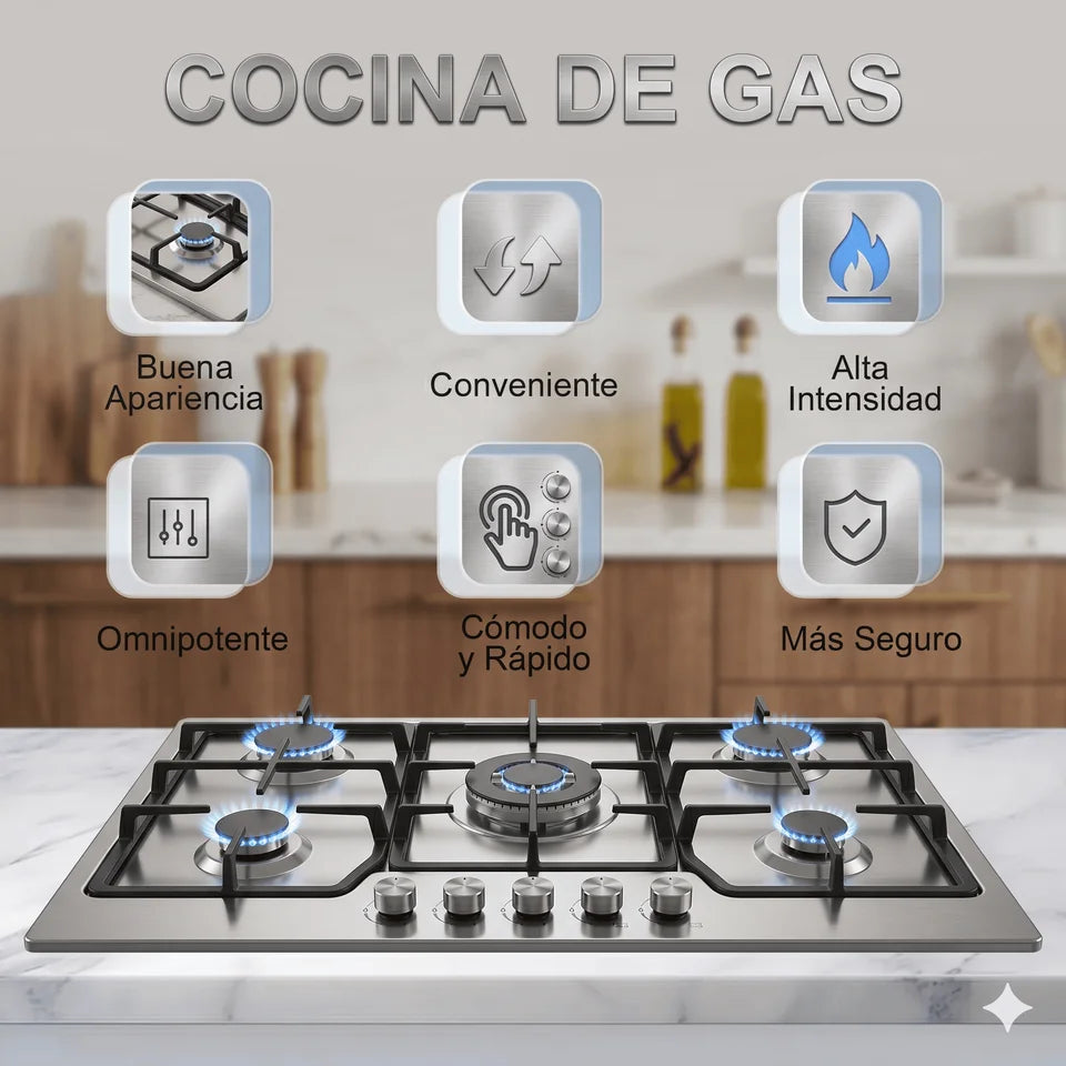 Estufa Parrilla Moderna Acero Inoxidable