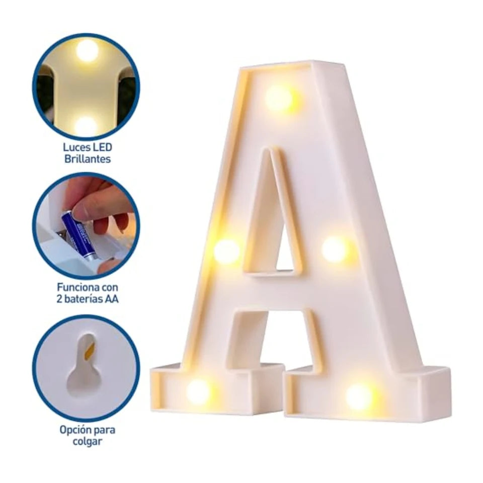 Letras Decorativas con Luz LED