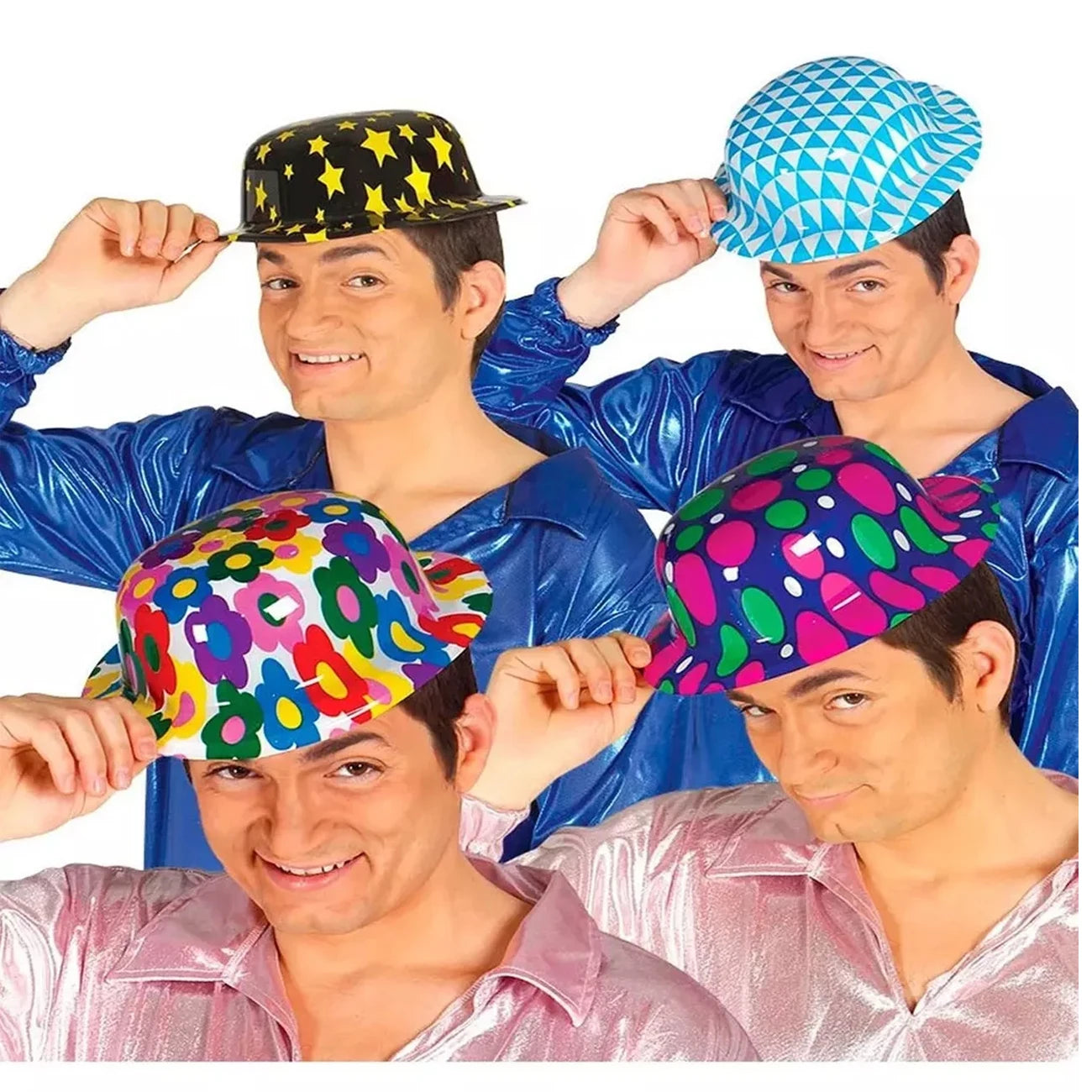 Sombreros Bombin Neon Fiesta Fluorescente