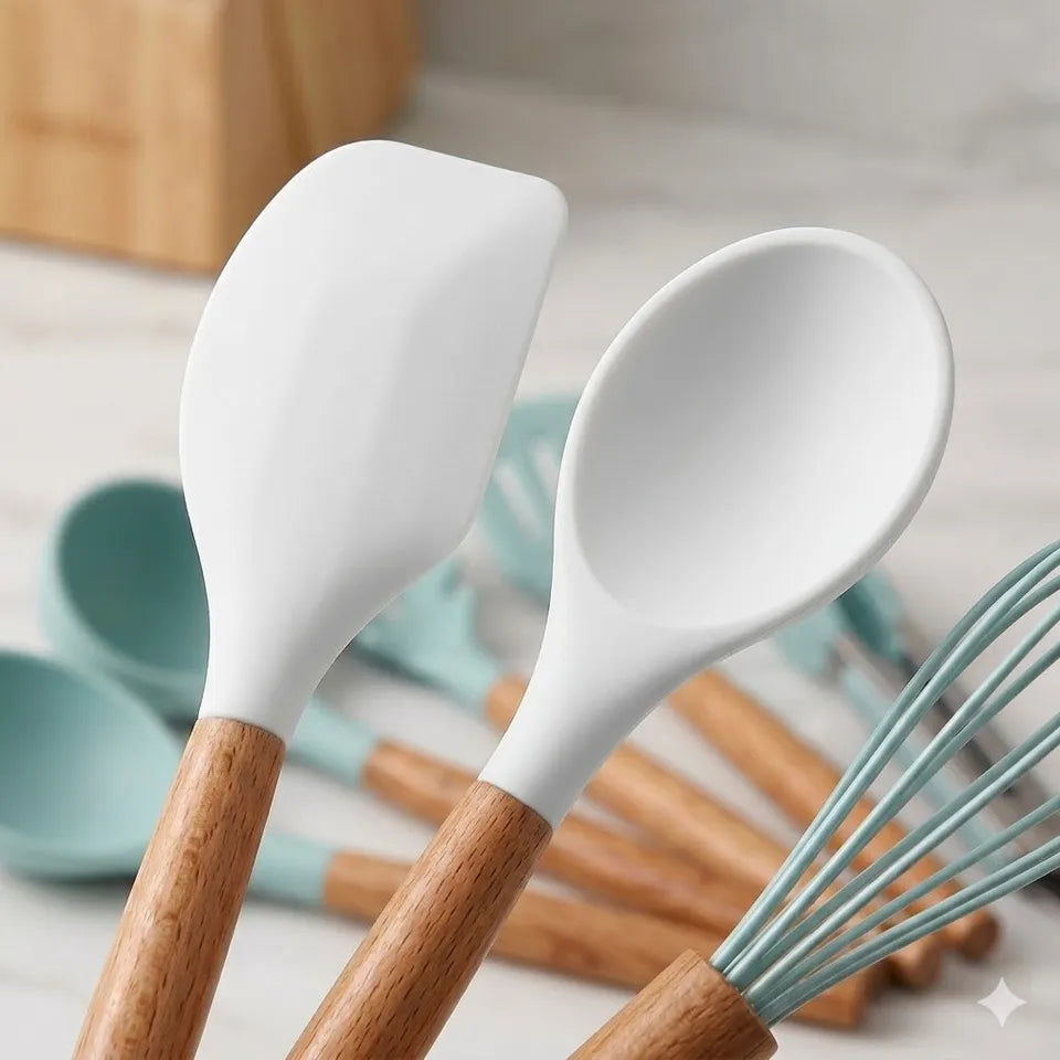 Set de 12 Mini Utensilios de Cocina de Silicona