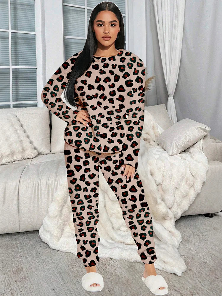 Pijama Afelpada Para Mujer Conjunto 2 Piezas