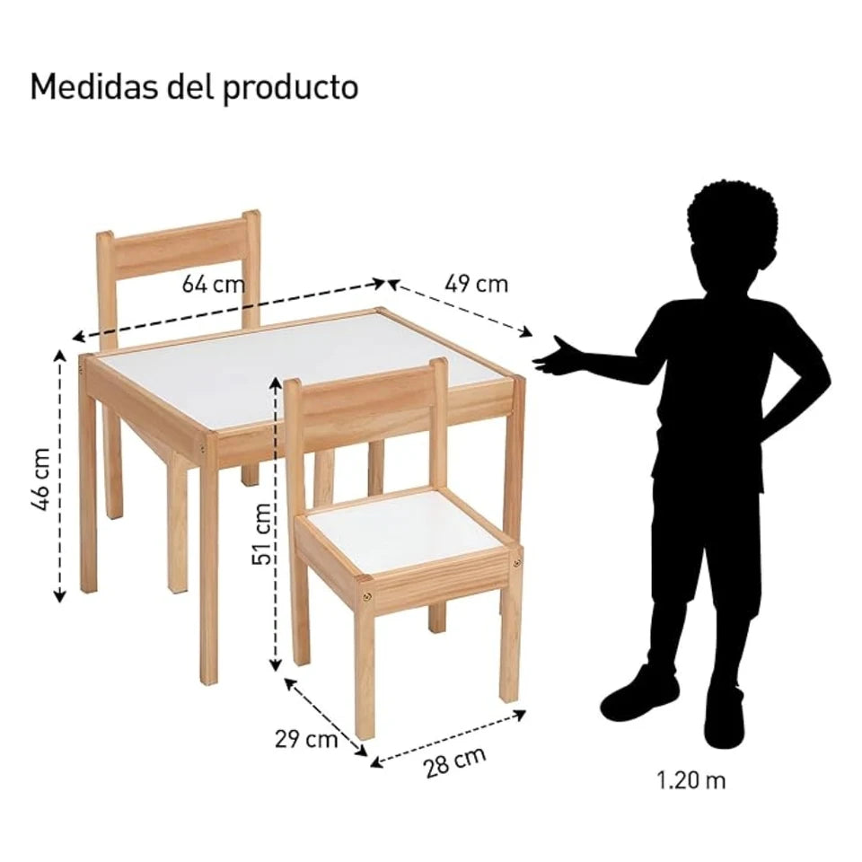 Mesa y Silla Montessori para Niño