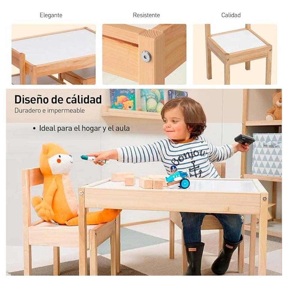Mesa y Silla Montessori para Niño