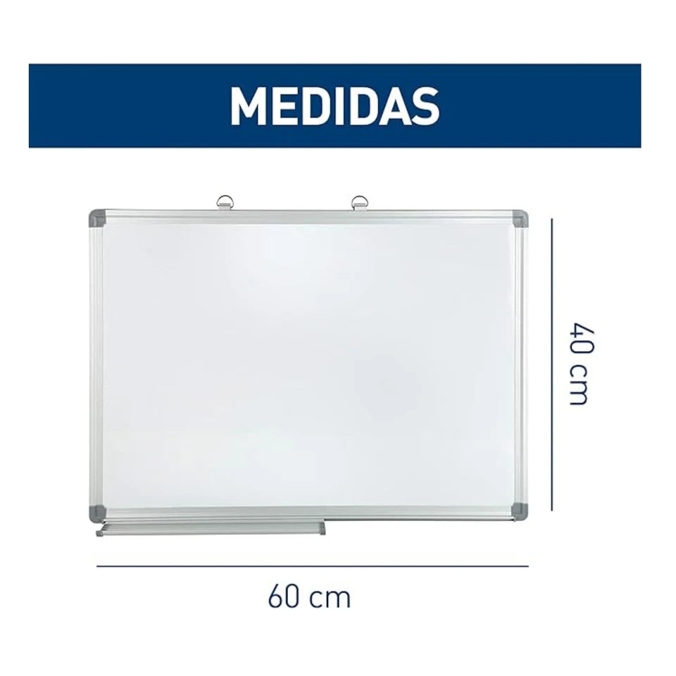 Pizarrón Magnetico 60x40cm de Borrado en Seco