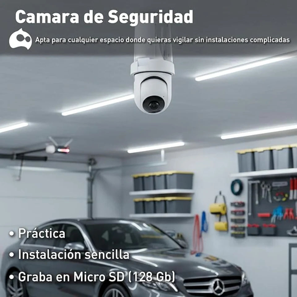 Cámara de Seguridad con Luz Integrada