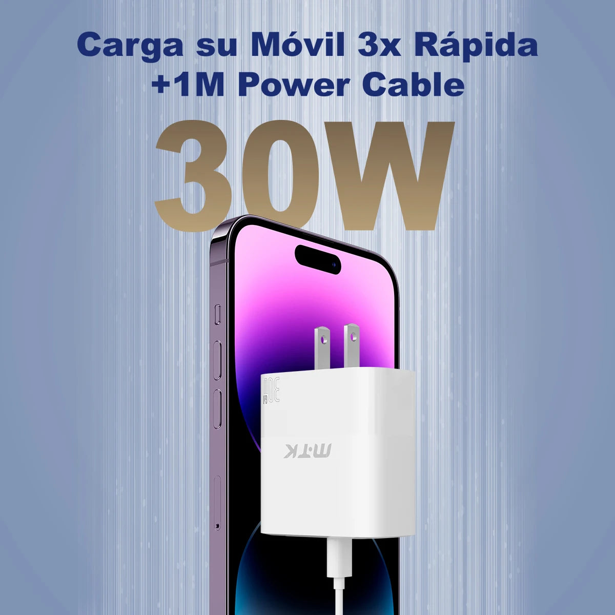 Cargador rápido USB C de 30 W