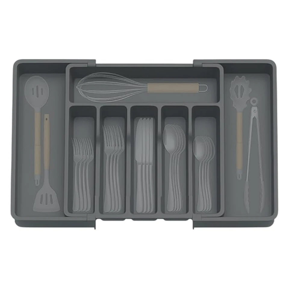 Organizador de Cubiertos Expandible 33–57 cm para Cajón