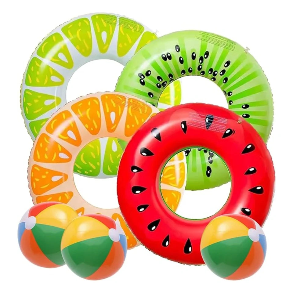 Kit de 7 Flotadores Inflables de Piscina