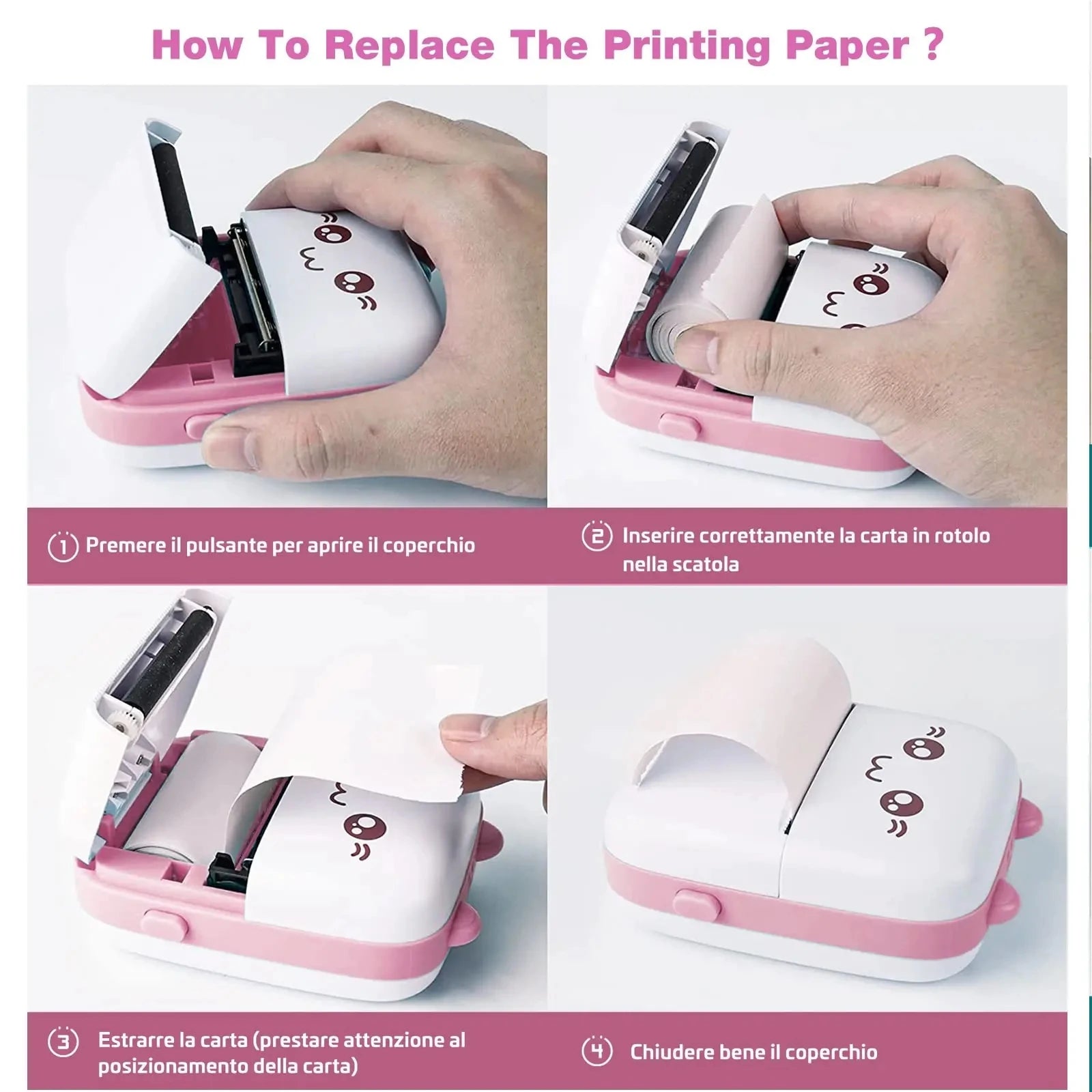 Mini impresora térmica portátil