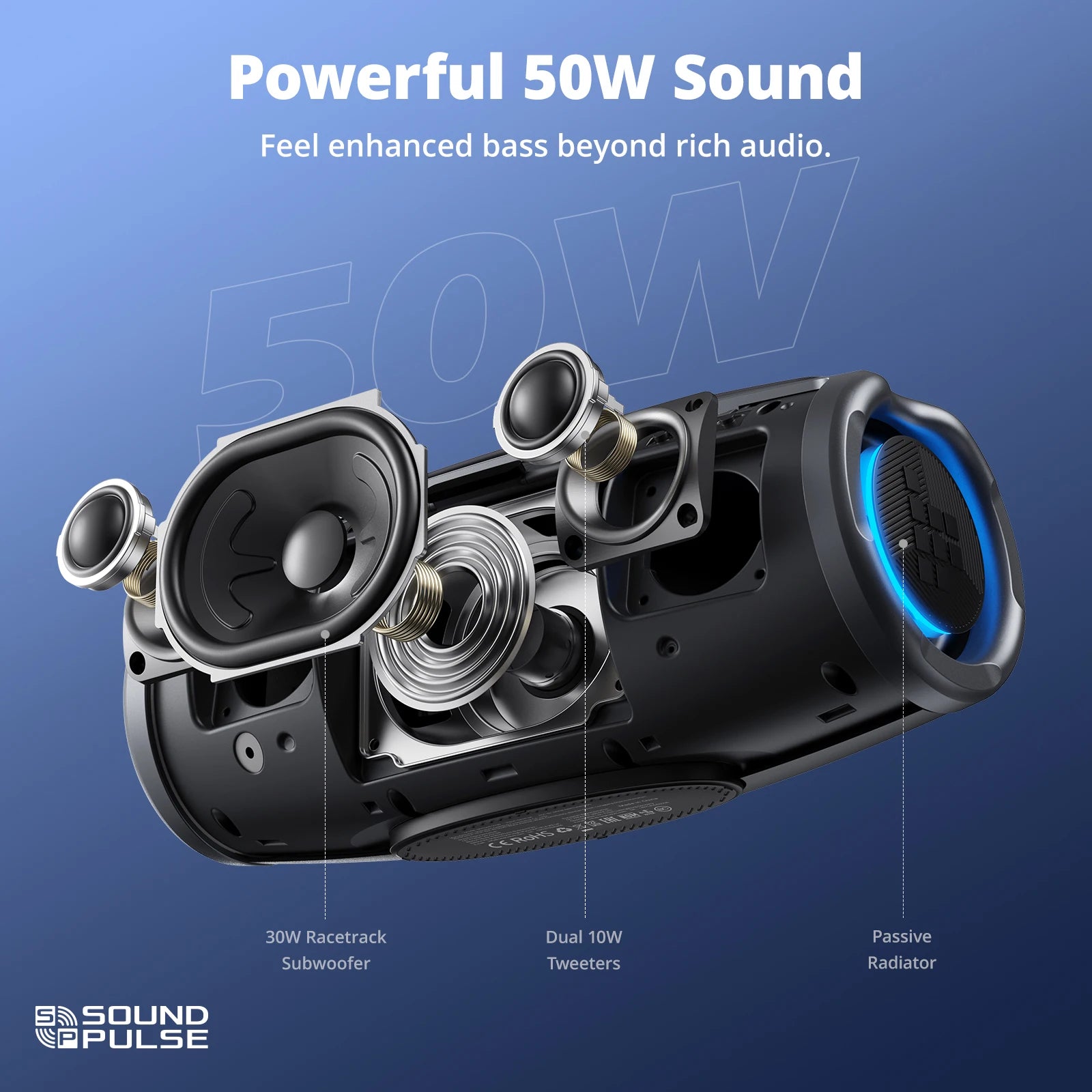 Altavoz Tronsmart Mirtune S100 Altavoz Bluetooth de 50 W