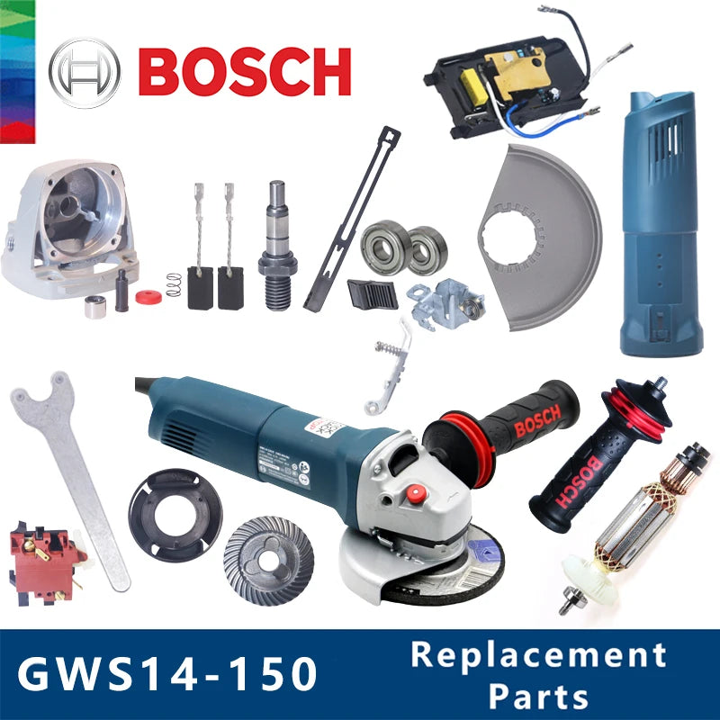 Amoladora angular Bosch GWS14 150, piezas de repuesto para reparación