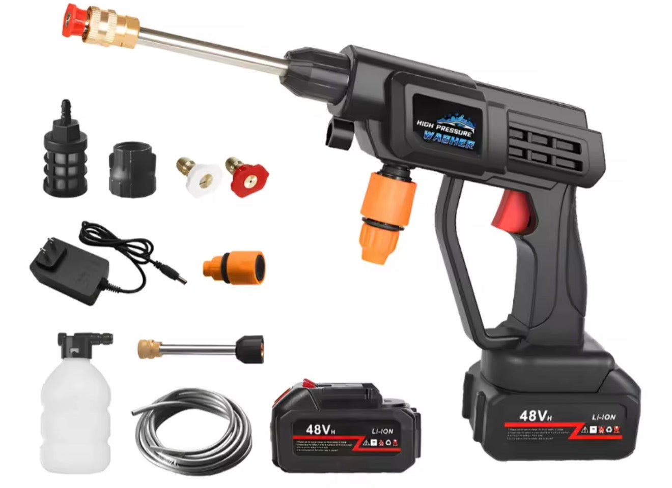 Hidrolavadora Inalámbrica Portátil - Pistola de Lavado Eléctrica de Alta Presión para Exteriores
