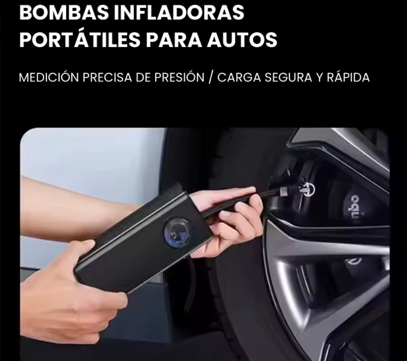 Bomba de aire portátil recargable
