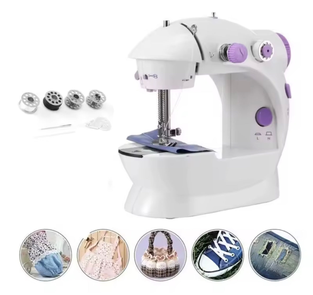 Máquina de coser portátil eléctrica de casa