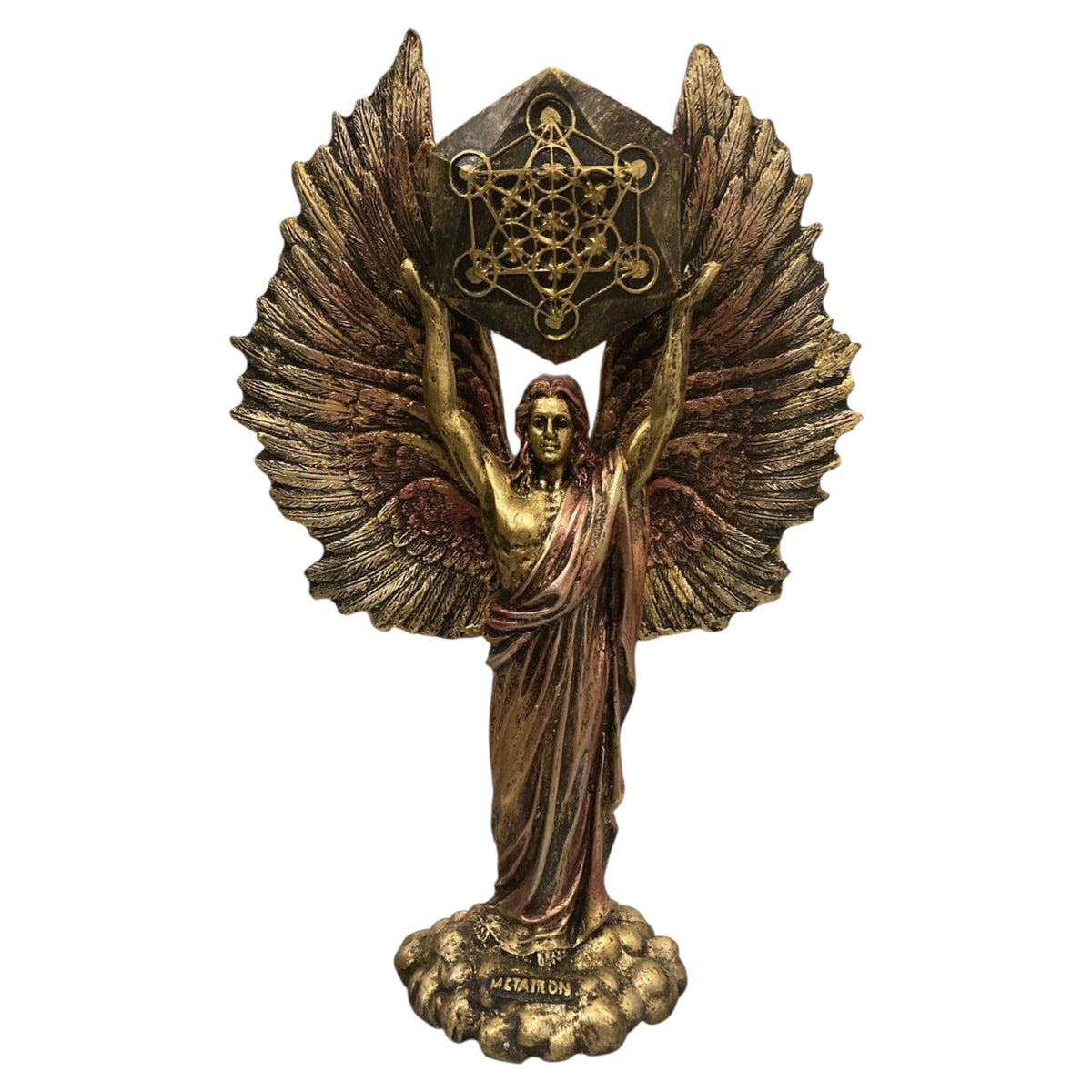 Metatron Arcangel Resina Nacional Pintado A Mano 32 Cm