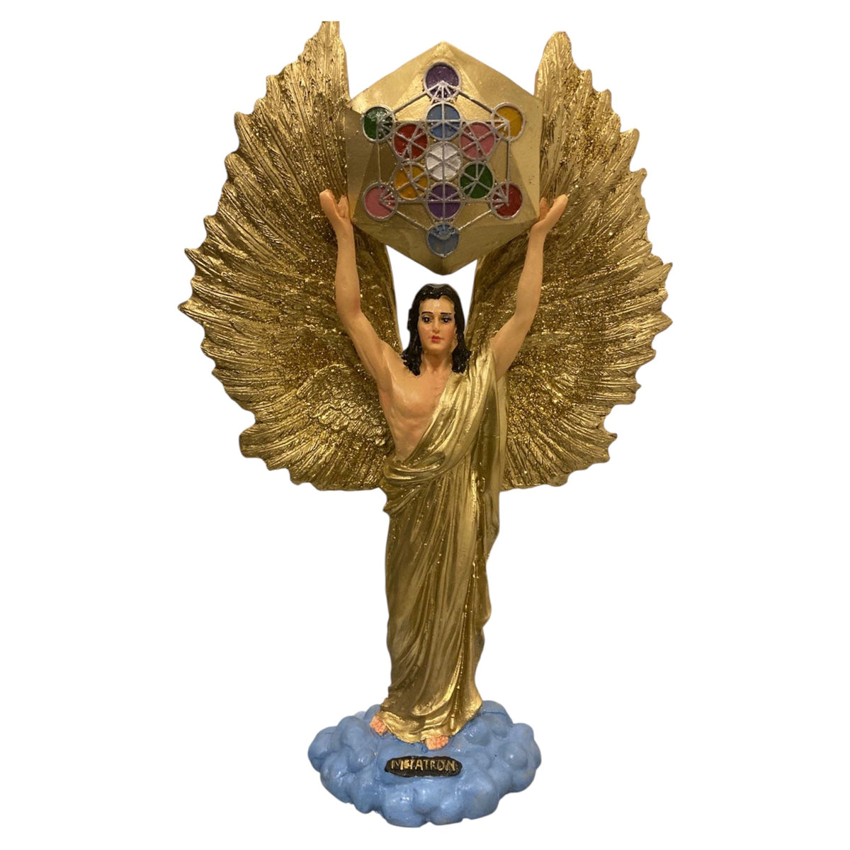 Metatron Arcangel Resina Nacional Pintado A Mano 32 Cm