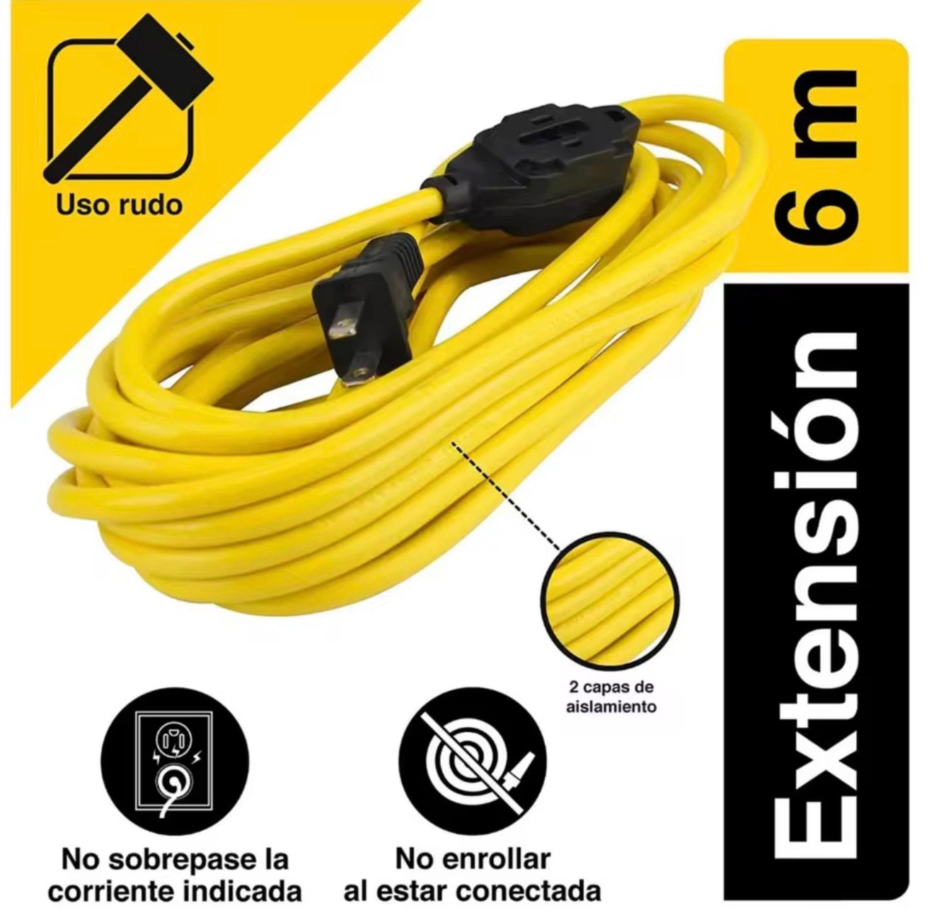 Extensión eléctrica 6 m