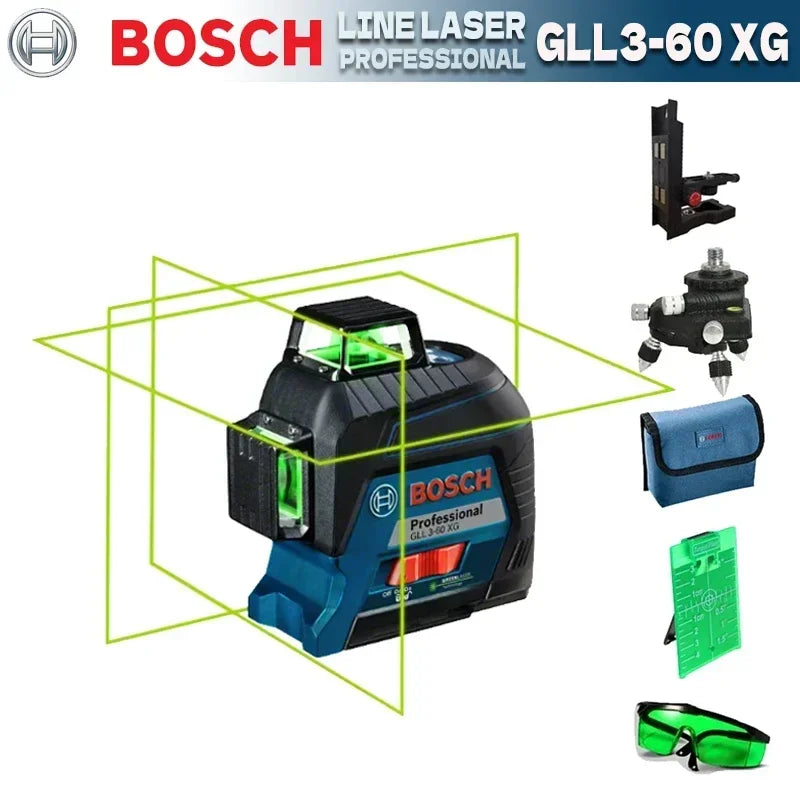 BOSCH 12 Líneas Nivel Láser Verde Nivel 3D Autonivelante 360 °