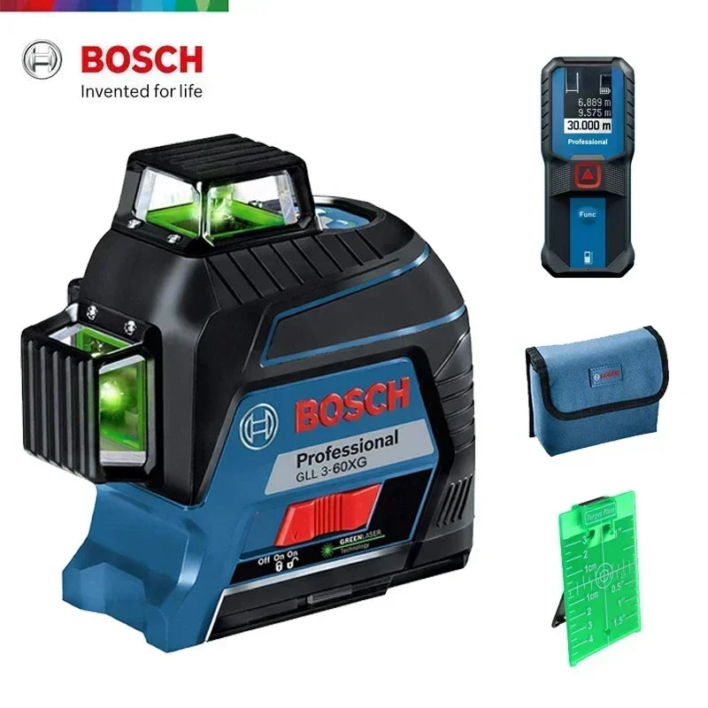 BOSCH 12 Líneas Nivel Láser Verde Nivel 3D Autonivelante 360 °