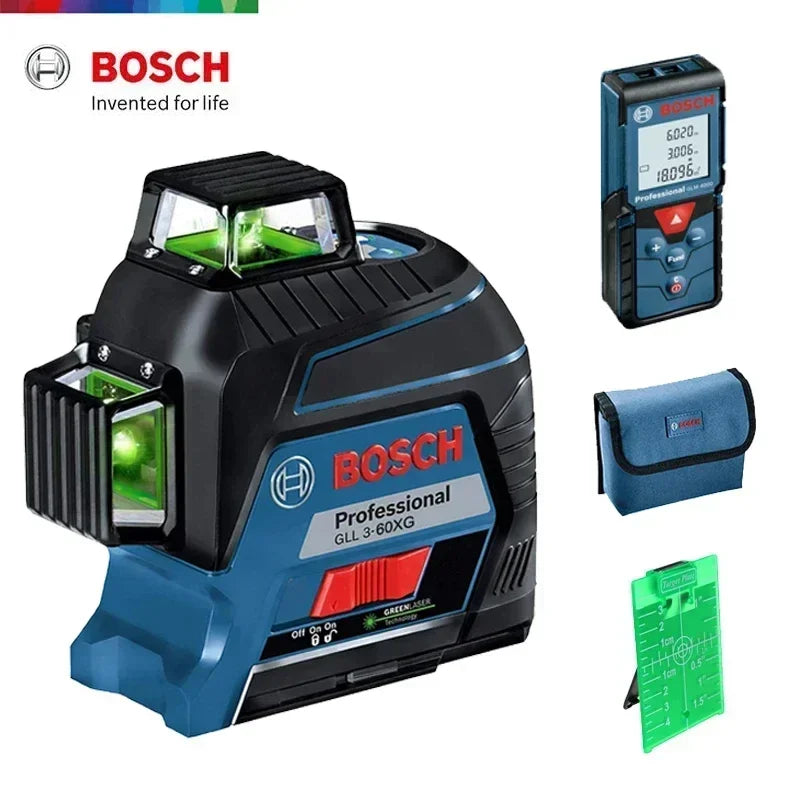 BOSCH 12 Líneas Nivel Láser Verde Nivel 3D Autonivelante 360 °