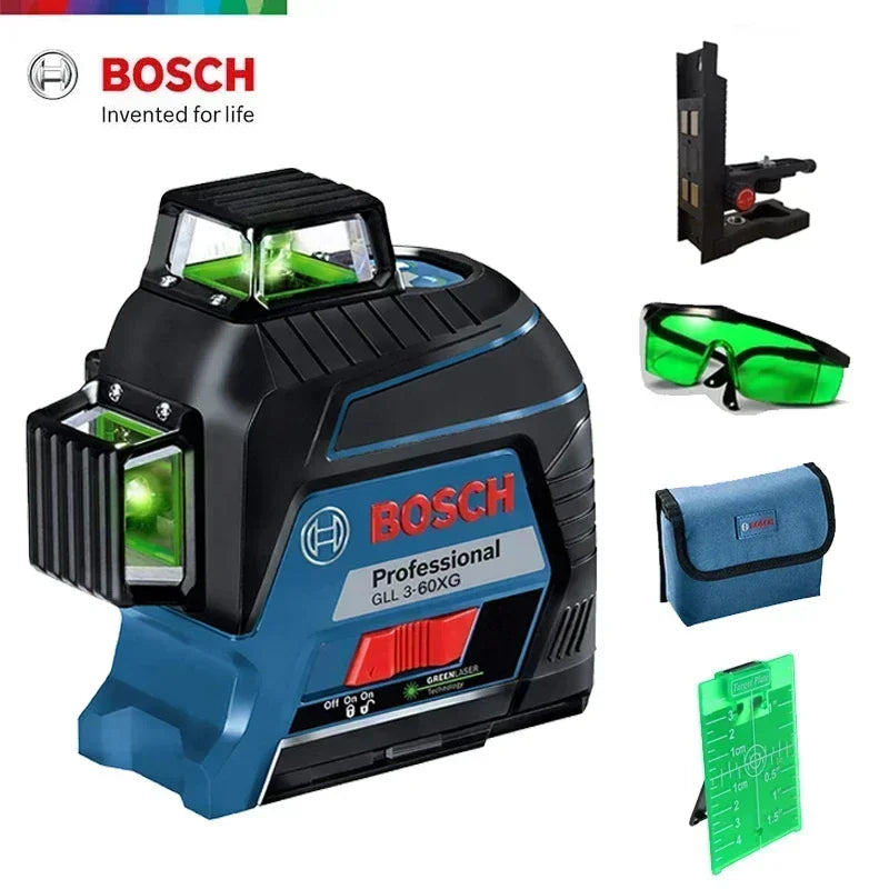 BOSCH 12 Líneas Nivel Láser Verde Nivel 3D Autonivelante 360 °