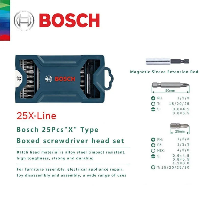 BOSCH-Juego de puntas de destornillador