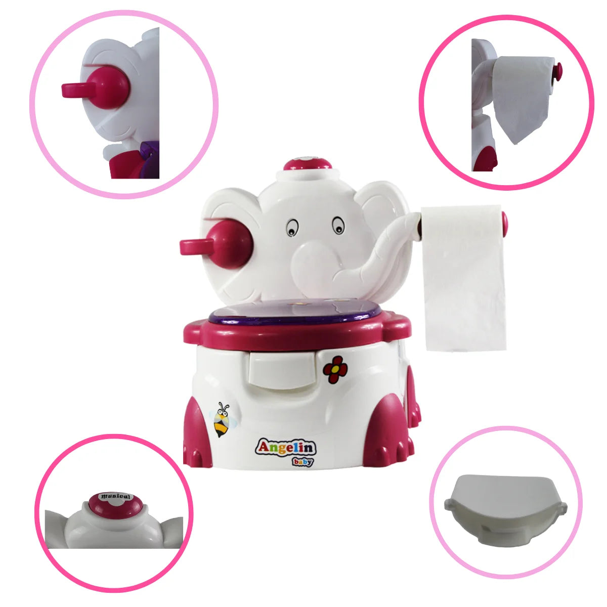 Bañito Entrenador Elefante Musical Is-01b