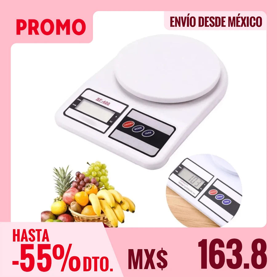 Bascula Digital Gramera De Cocina Pesa De 1 Gramo A 10 Kilos