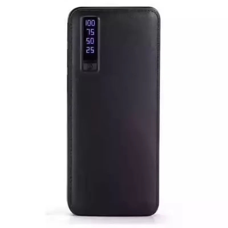 Batería portátil de 10000 mAh con textura de piel, 3 puertos