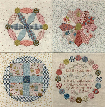 Panel de Bordado 12 diseños La Madriguera del Búho Natalie Bird en lino-algodón 46 x 137 cm