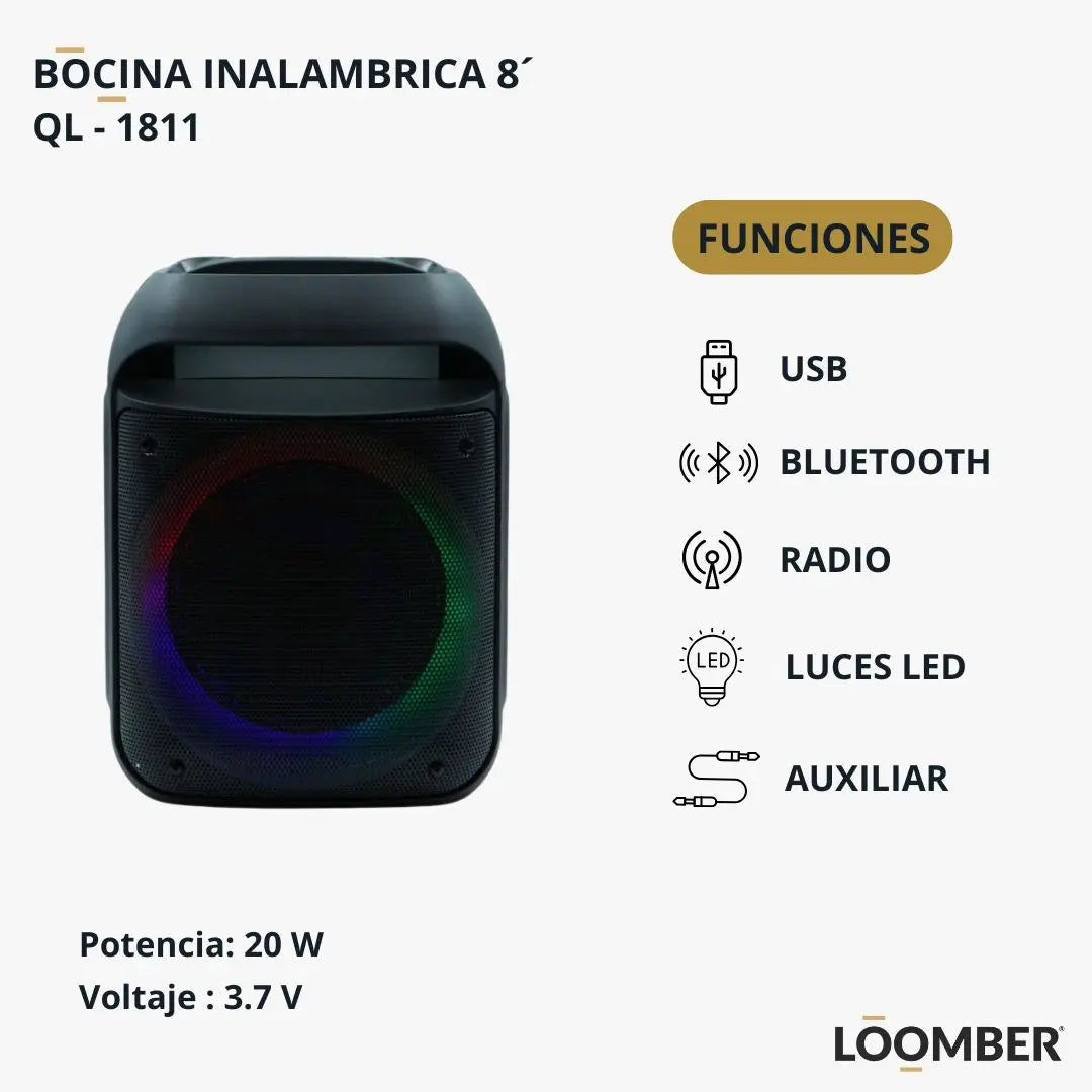 Bocina Bluetooth 8