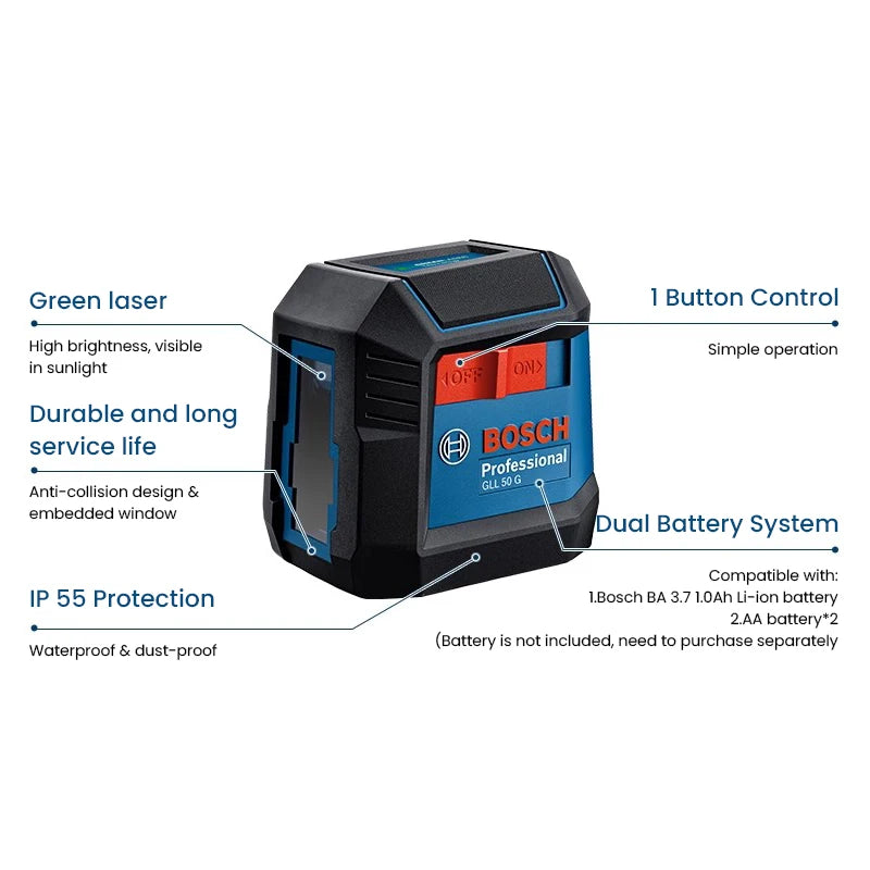 Bosch GLL 50 G nivel láser profesional