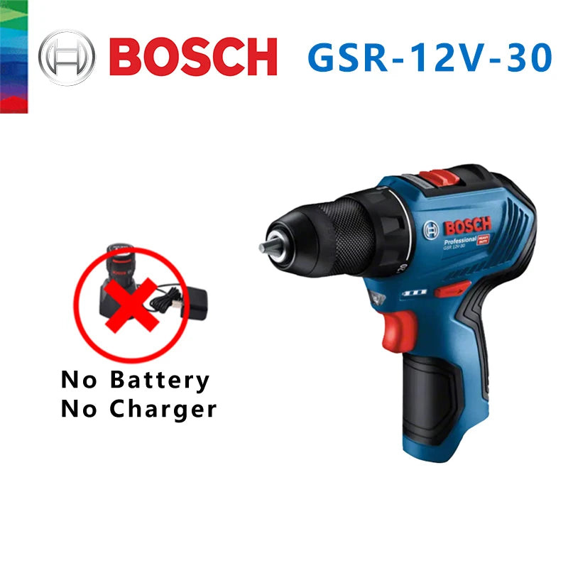 Bosch-Taladro Inalámbrico recargable GSR 12V-30