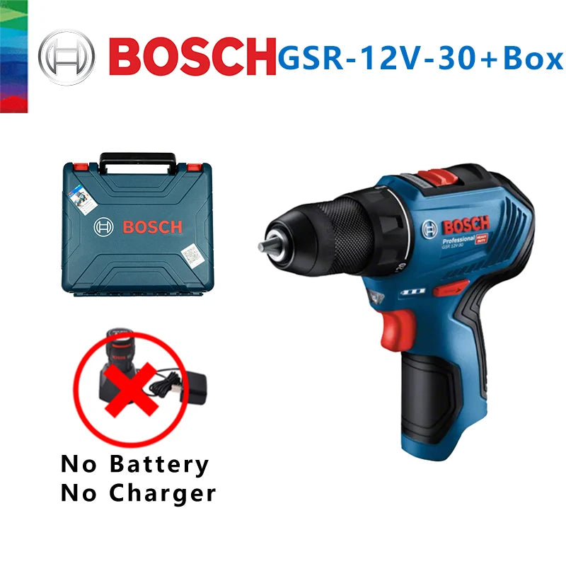 Bosch-Taladro Inalámbrico recargable GSR 12V-30