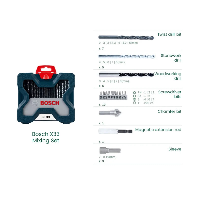 Bosch X33 broca destornillador profesional