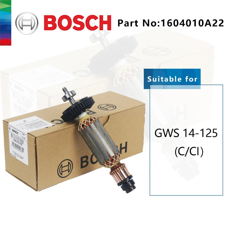 Bosch-recambio de amoladora angular GWS6-100 7-100, 8-100, 660, 670, 750, 14-900, anclaje de Rotor de armadura, piezas de reparación, Estator
