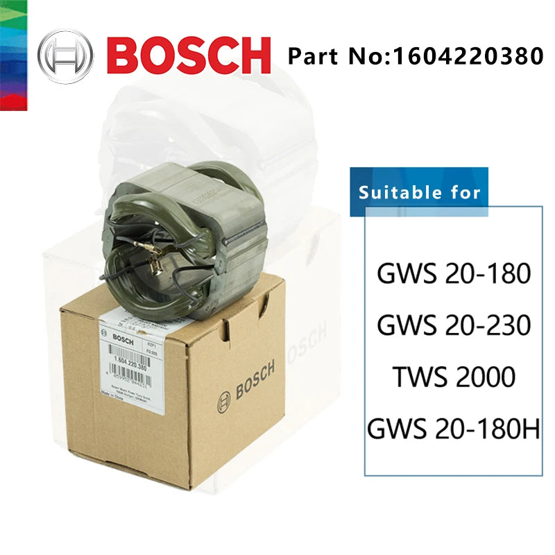 Bosch-recambio de amoladora angular GWS6-100 7-100, 8-100, 660, 670, 750, 14-900, anclaje de Rotor de armadura, piezas de reparación, Estator