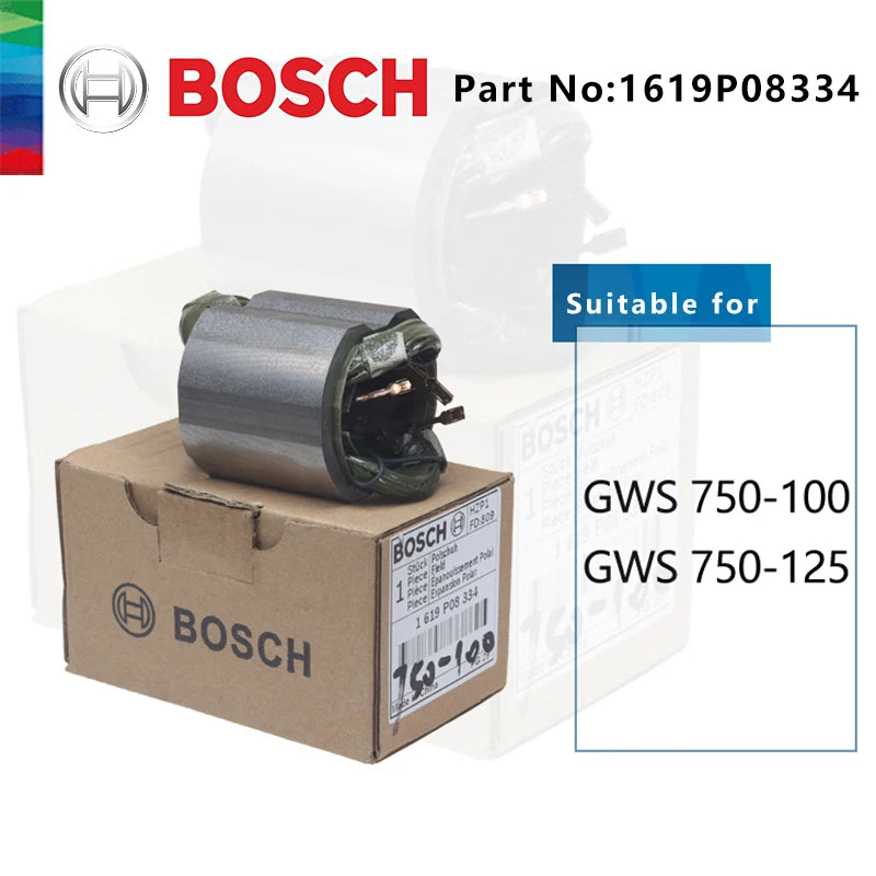 Bosch-recambio de amoladora angular GWS6-100 7-100, 8-100, 660, 670, 750, 14-900, anclaje de Rotor de armadura, piezas de reparación, Estator