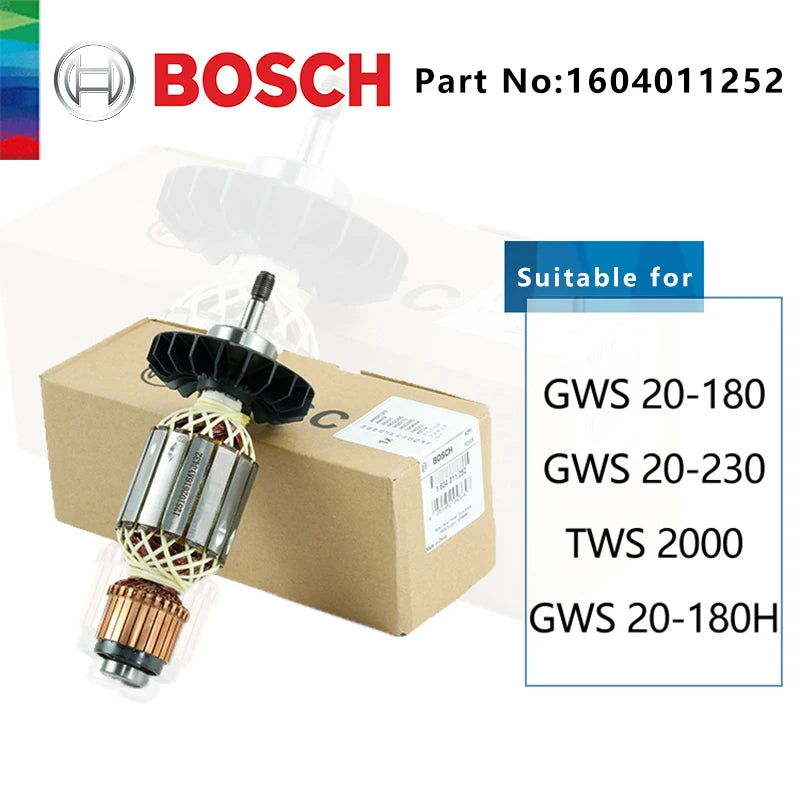 Bosch-recambio de amoladora angular GWS6-100 7-100, 8-100, 660, 670, 750, 14-900, anclaje de Rotor de armadura, piezas de reparación, Estator