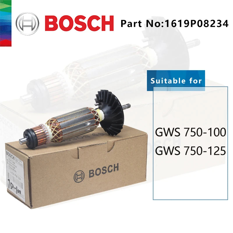 Bosch-recambio de amoladora angular GWS6-100 7-100, 8-100, 660, 670, 750, 14-900, anclaje de Rotor de armadura, piezas de reparación, Estator