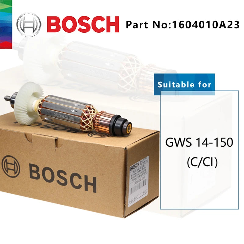 Bosch-recambio de amoladora angular GWS6-100 7-100, 8-100, 660, 670, 750, 14-900, anclaje de Rotor de armadura, piezas de reparación, Estator