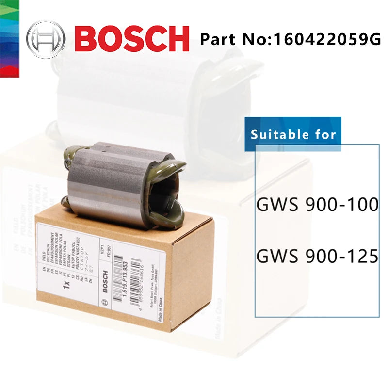 Bosch-recambio de amoladora angular GWS6-100 7-100, 8-100, 660, 670, 750, 14-900, anclaje de Rotor de armadura, piezas de reparación, Estator