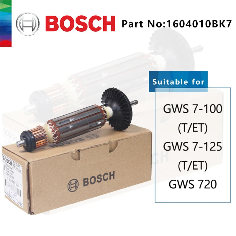 Bosch-recambio de amoladora angular GWS6-100 7-100, 8-100, 660, 670, 750, 14-900, anclaje de Rotor de armadura, piezas de reparación, Estator