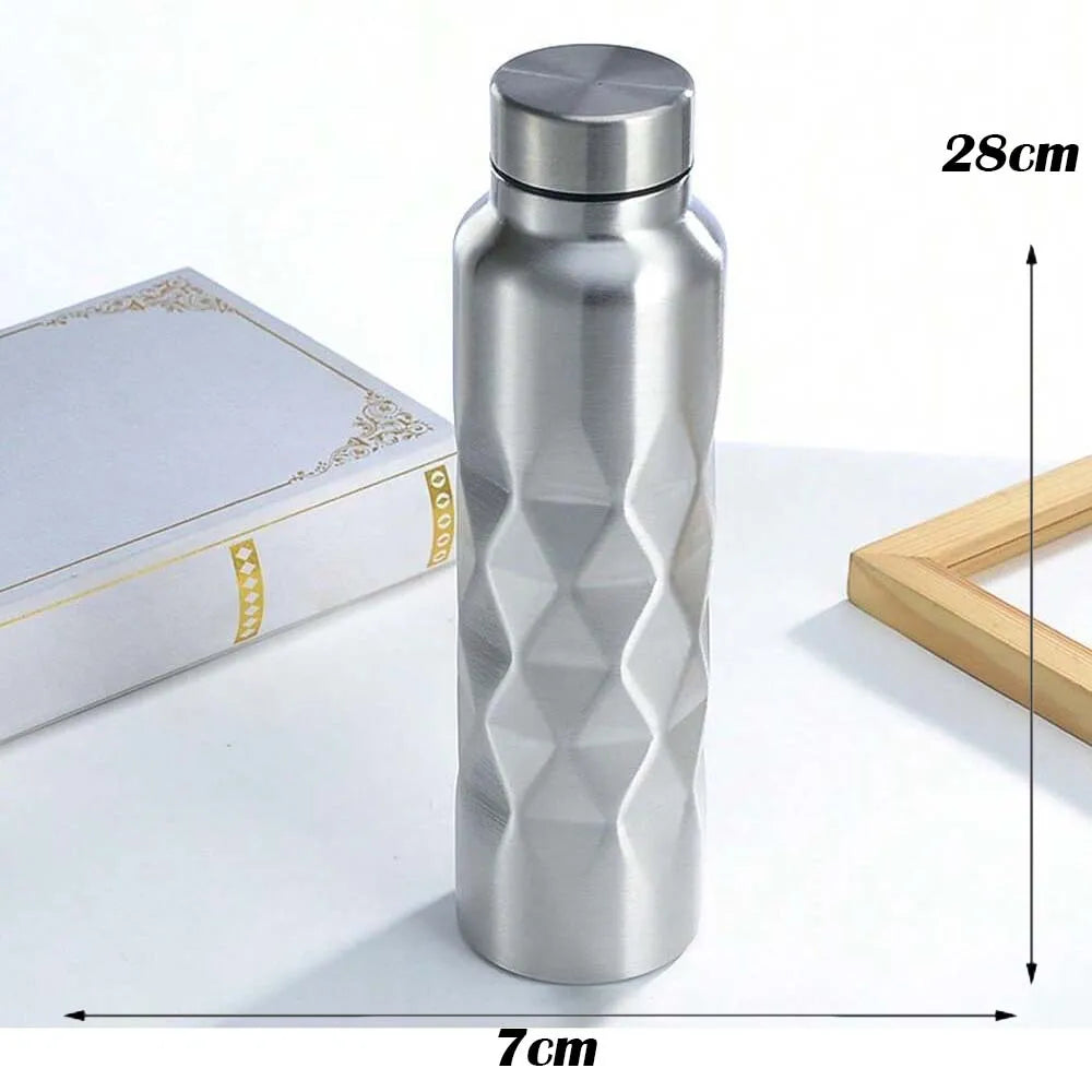 Botella de agua de acero inoxidable. 28x7cm