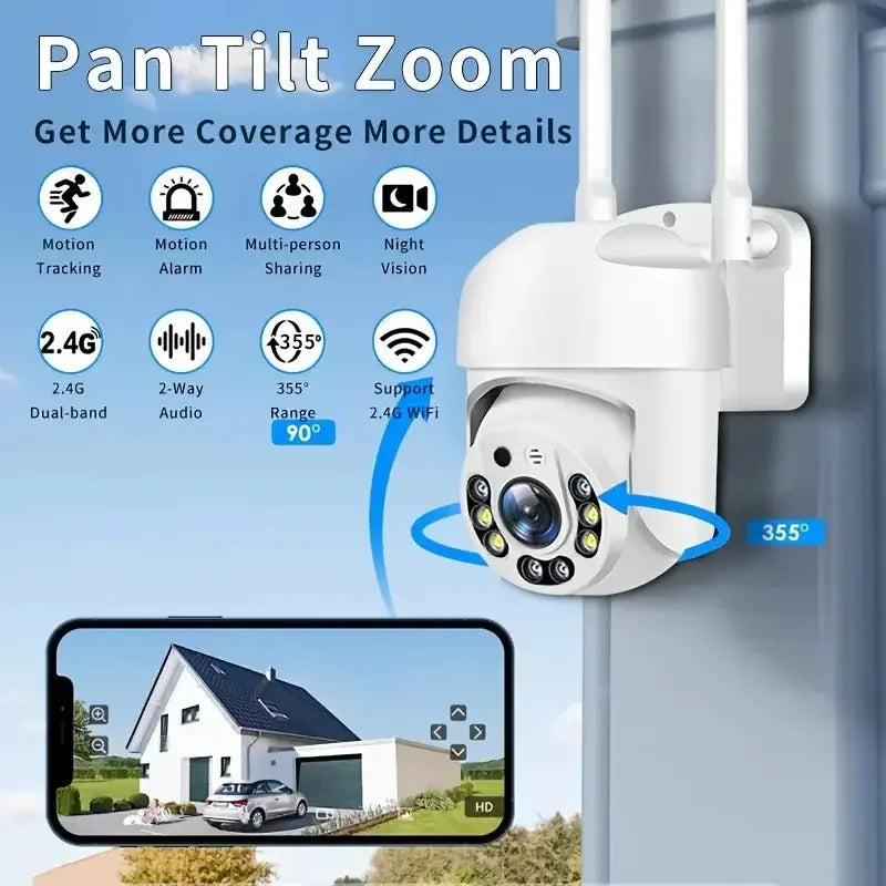 Cámara de Seguridad InstaVision WiFi 2.4G - Visión Nocturna y Audio Bidireccional